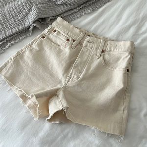 Madewell denim white shorts